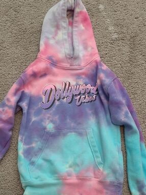 Kids Medium Dollywood Tie-Dye Hoodie